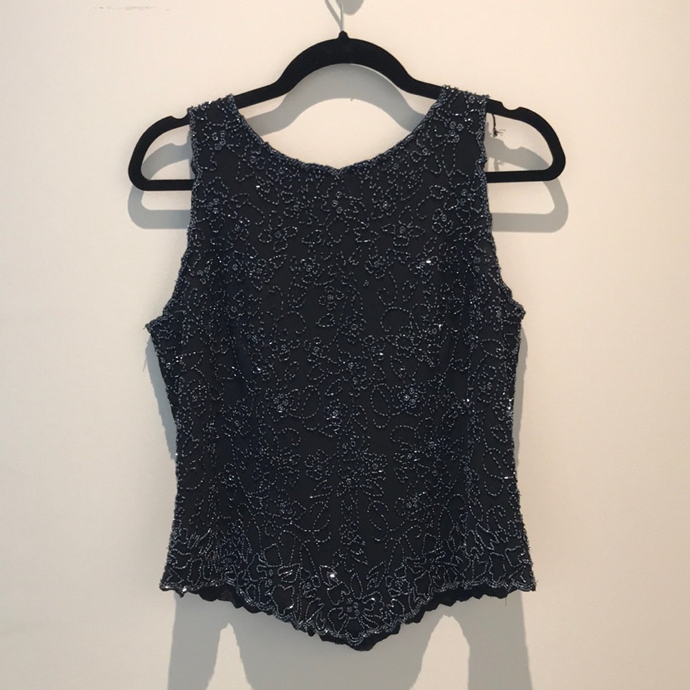 JMD New York beaded sleeveless top